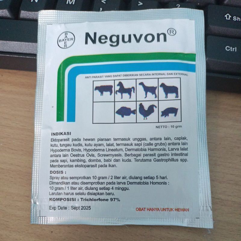 NEGUVON Bayer anti parasit hewan ternak dan kambing sapi