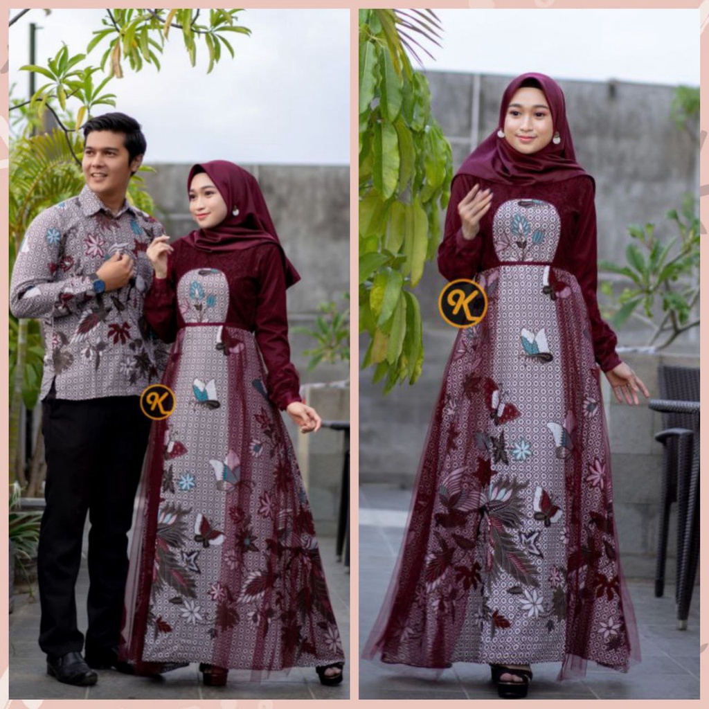 Gamis Remaja Terbaru 2022 Gamis Lebaran Tiara Maroon Original Murah BAJU BATIK COUPLE ORIGINAL/ KEME