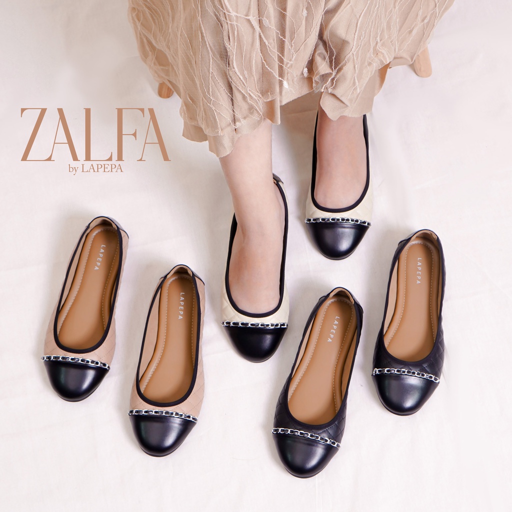 AVLINSTORE - tipe ZALFA Spatu Flatshoes Kasual Cewek Kuliahan Jalan Santai Empuk Sepatu Kerja Ballerina