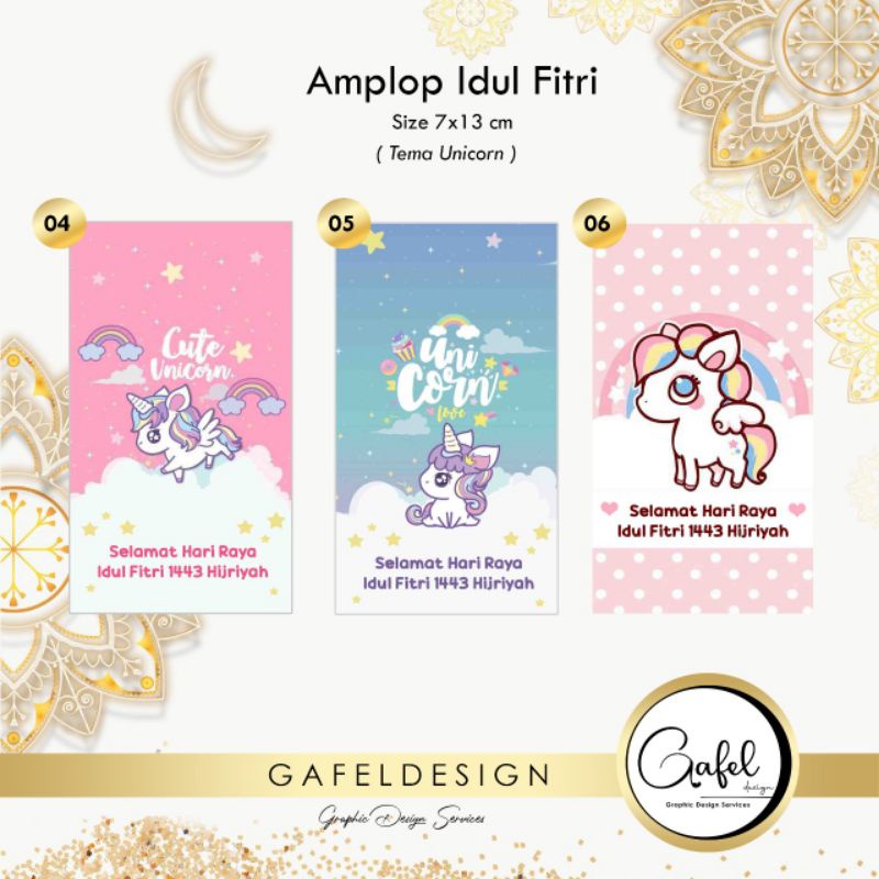 

Amplop Idul Fitri / Amplop Lebaran / Amplop THR / Amplop Unicorn