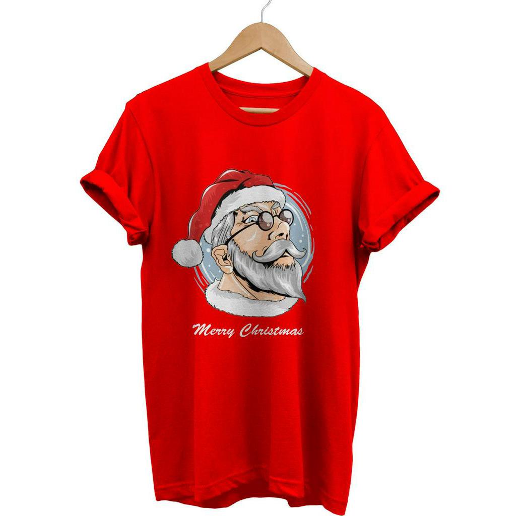 KAOS NATAL CHRISTMAS ICE bulat merry christmas katun COMBED 30S