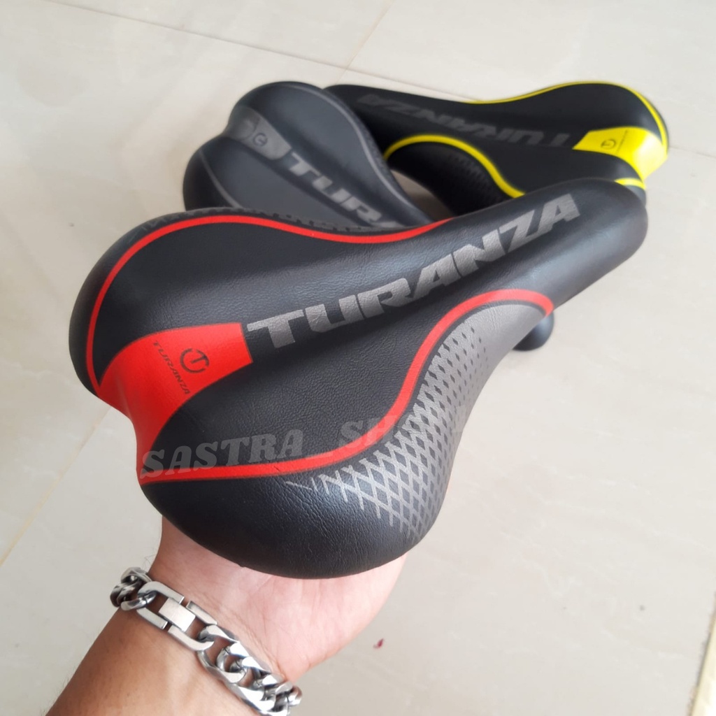 SADDLE TURANZA Sadel Sedel Jok Sepeda Sepedah MTB GUNUNG Dewasa Murah Empuk