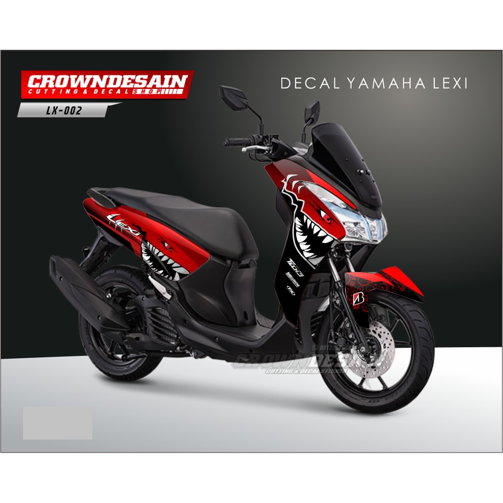 Jual Decal Yamaha Lexi Shark Fullbody Stiker Motor Lexi Aksesoris Motor Indonesia Shopee Indonesia