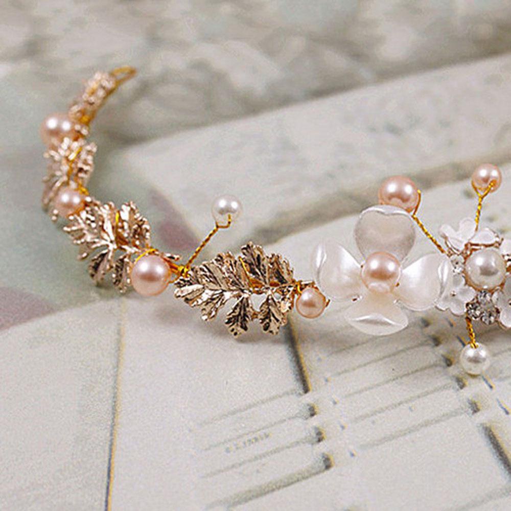 Mxbeauty Bando Dengan Mutiara Imitasi Bentuk Bunga Model Vintage Untuk Pengantin Wanita