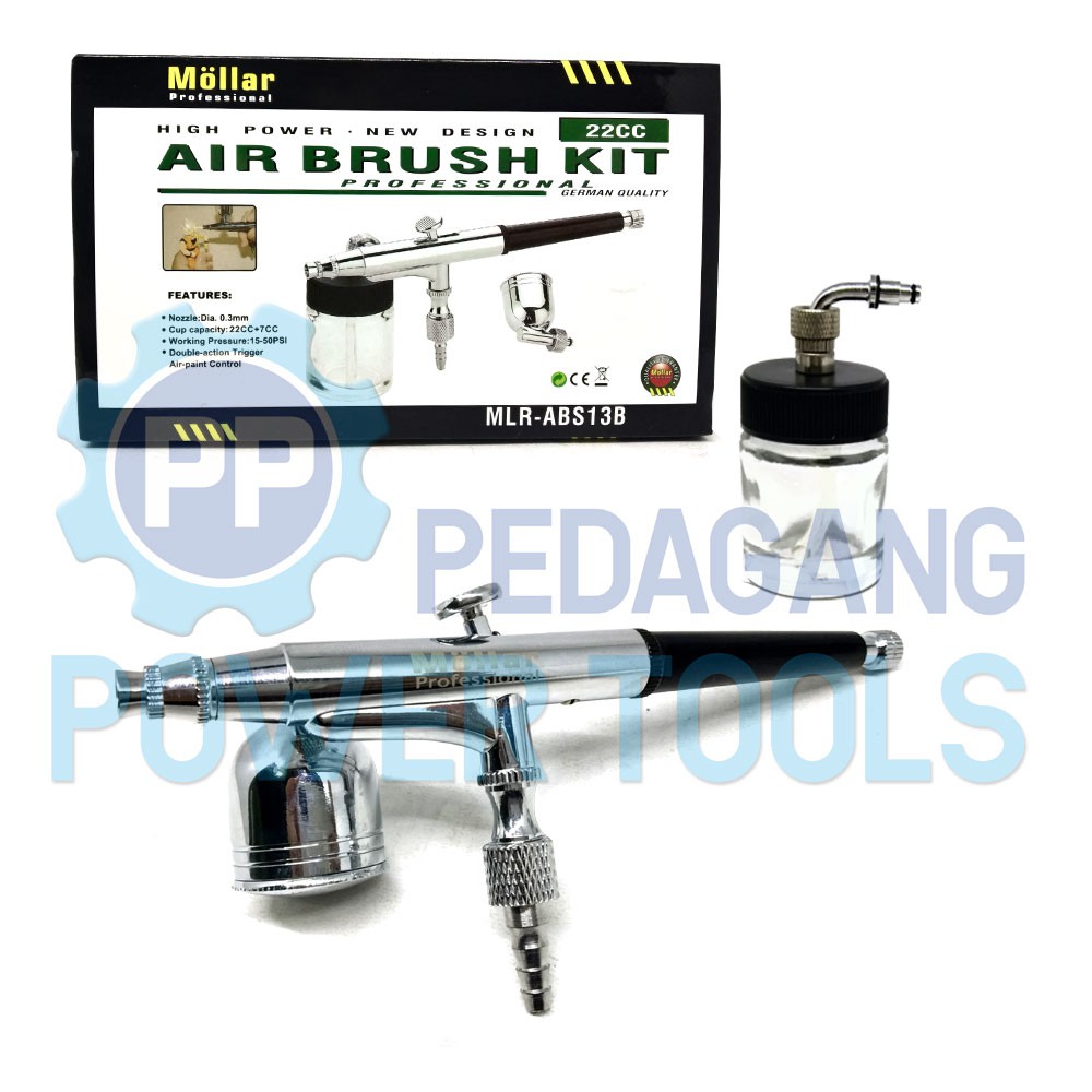 MOLLAR AIRBRUSH KIT PAINT SPRAY GUN LUKIS SPET AIR PEN BRUSH ABS13B