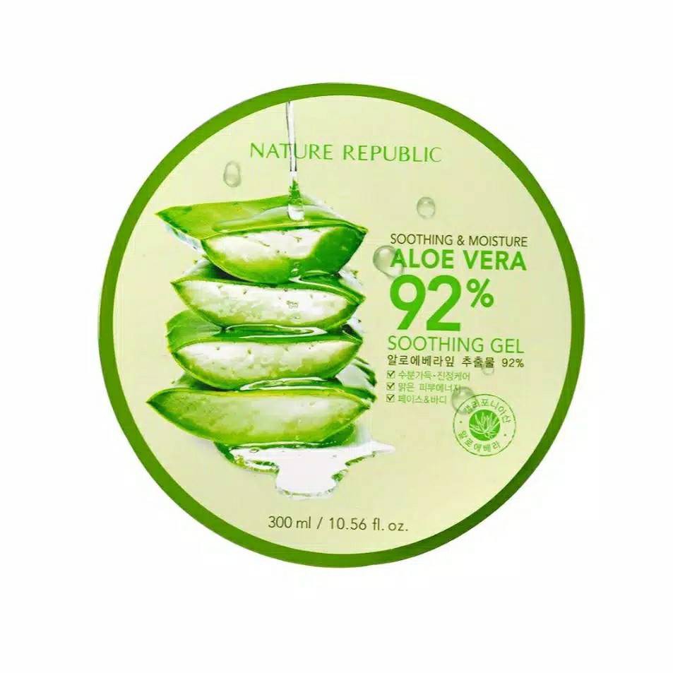 COD 100% ORIGINAL NATURE REPUBLIC SOOTHING & MOISTURE ALOE VERA 92% SOOTHING GEL KOREA