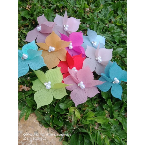 bunga organza 3d/pcs/payet/kebaya/bunga3d