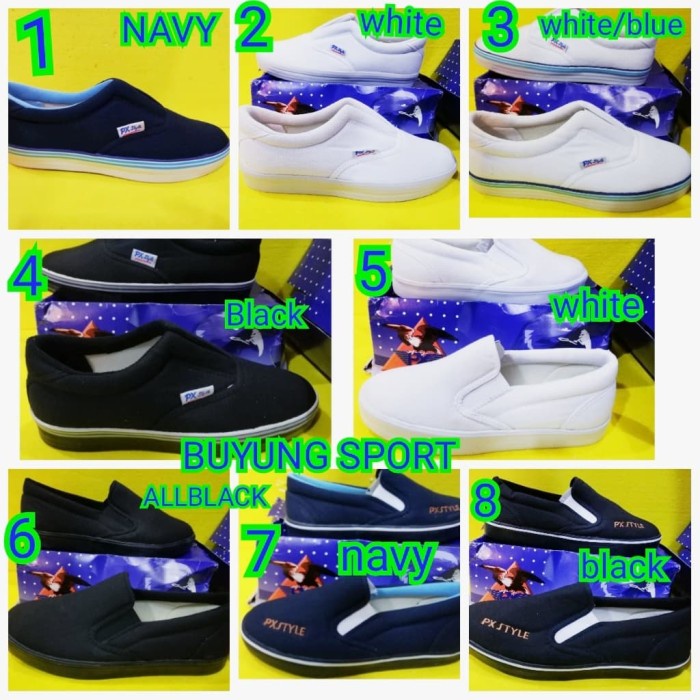 Sepatu px style sepatu canvas/sepatu pria wanita px style type 179 - Hitam, 40