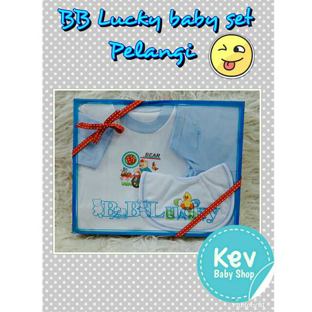 BB Lucky baby set pelangi/paket kado/set baju baby
