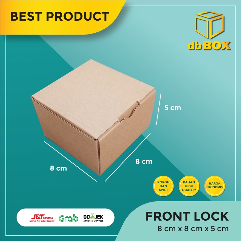 

(10pcs) Kardus 8x8x5 cm....Die Cut kotak Kue, snack -aksesoris-dll model box pizza