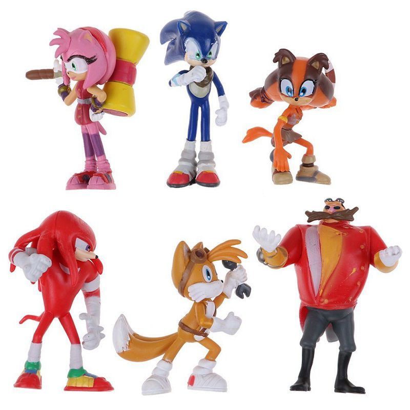 【In stock】Cute Sonic the Hedgehog Game Action Figures Kid Toy Gift 6pcs/Set