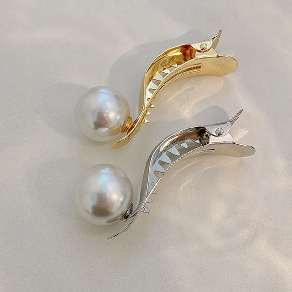 jepit rambut mutiara gold silver pearl hairclip jje086(1d2)