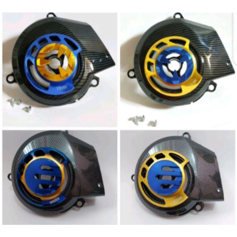 tutup kipas karbon plus cover kipas cnc Mio sporty Mio smile Nouvo Mio soul karbu