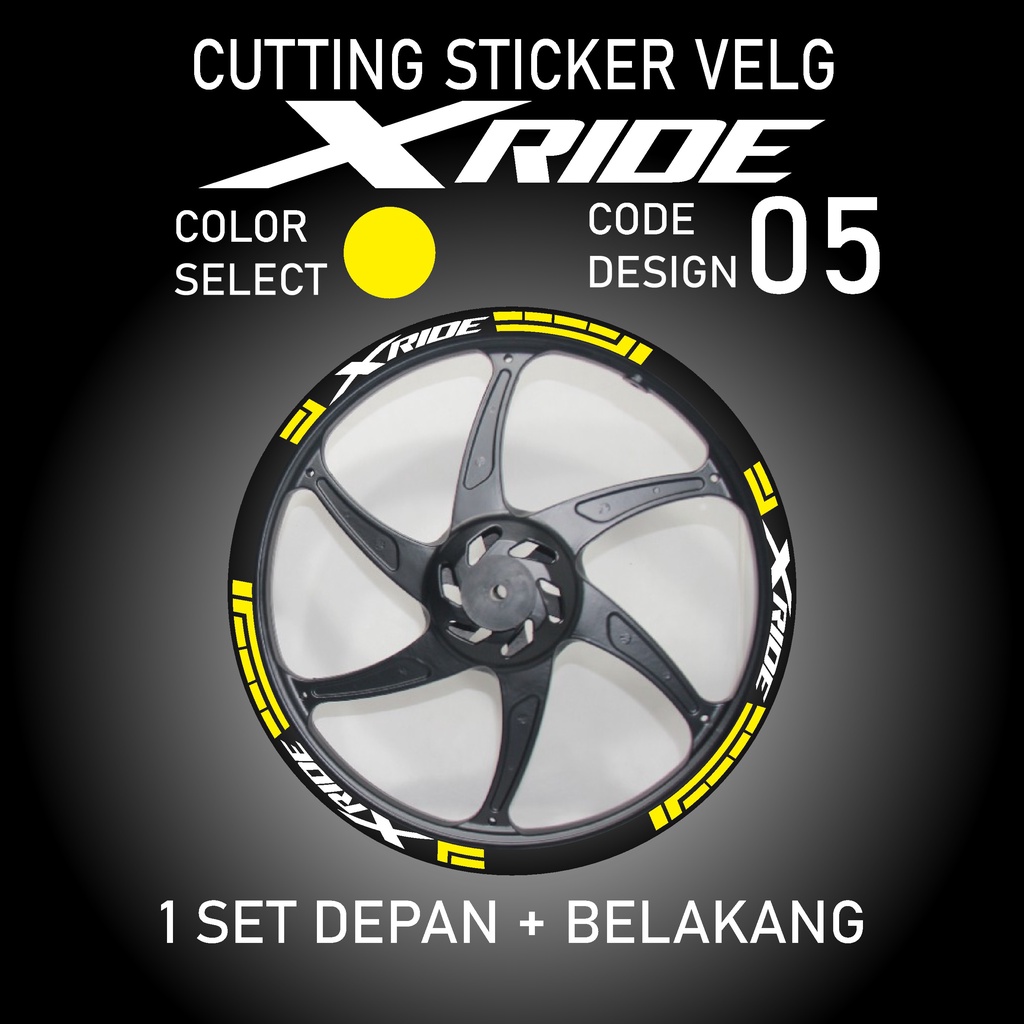 Kenzie Sticker - Aksesoris Stiker Cutting Sticker List Velg Yamaha XRIDE 125 New Old Racing Lis Pele
