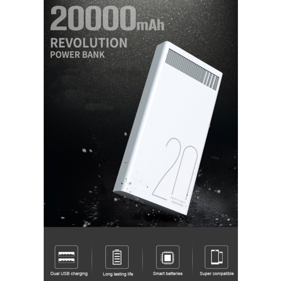 Remax Powerbank 20.000 Mah RPL-58 Revolution Series Quick Charging