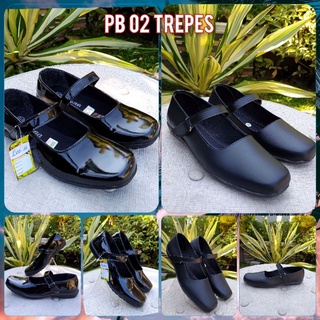 Image of Sepatu Pantofel Wanita Flat Hitam Polos Formal Guru Sekolah Kantor Kerja size 37-41 PB 02 TREPES