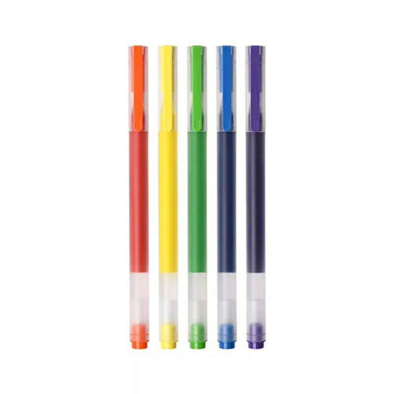 Mi Gel Pen Color 5 Pcs Pulpen Multiwarna