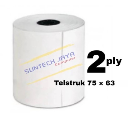 

KERTAS STRUK KASIR TELSTRUK 2PLY / TELSTROOK HVS 2 PLY 75X63 / 75 x 63 for EPSON TMU 220