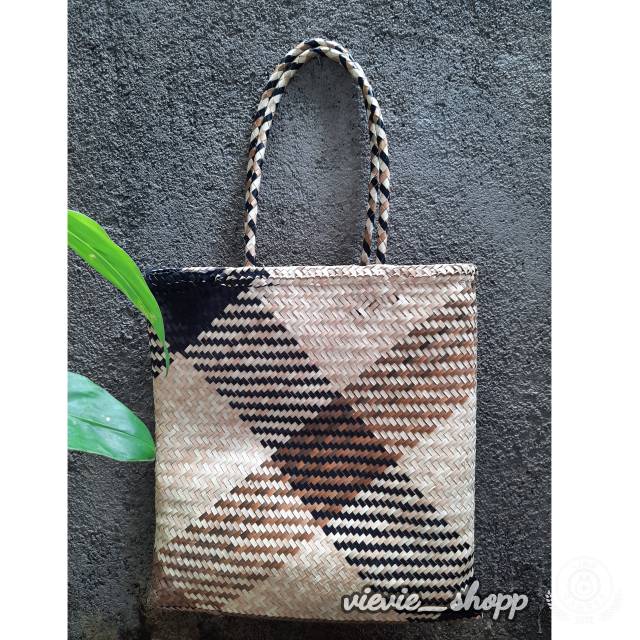 Tas Wanita/ Tas Belanja / Tas Anyaman Lontar Mop