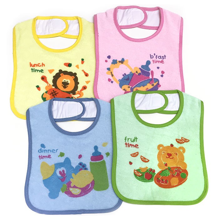 3Pcs Slaber Bayi/celemek makan bayi Mamalia/ Tatakan iler Bayi Waterproof Lembut-Vegasus Store(COD