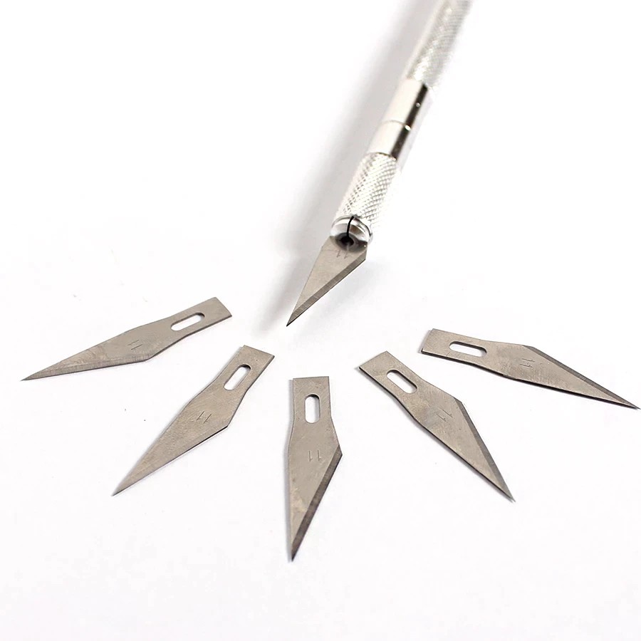 Pisau Ukir Set Pen Cutter Pahat Serbaguna 6 pcs Craft Knife Metal Steel 6pcs Potong Kayu Hobby Buah