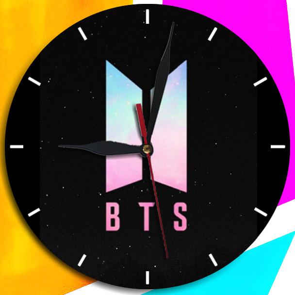 Hemat Jam Dinding Custom Karakter Bts Kpop Korea - Bts Logo Bagus