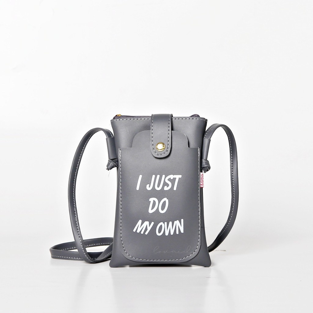 [LOKAL] DOMMO - D1041 I JUST DO MY OWN POCKET TAS HP MINI Dari Jakarta BISA COD MORYMONY