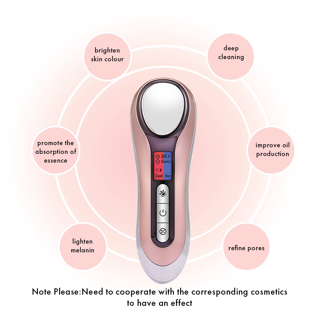 Inone Alat Kecantikan Ultrasonik Ion Facial Deep Cleansing Mengecilkan Pori-Pori Wajah Massager-3