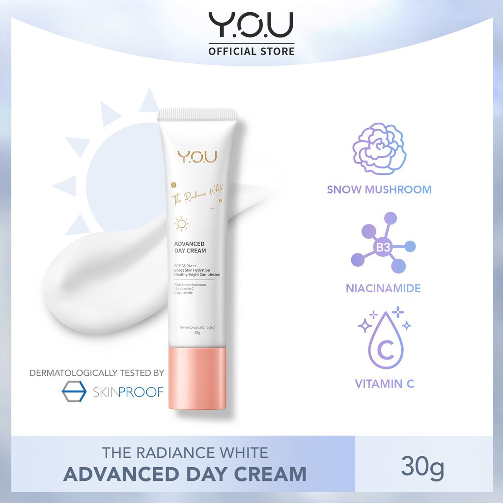 YOU The Radiance White Brightening Day Cream-The Radiance White Advance Day Cream Terbaru 30g