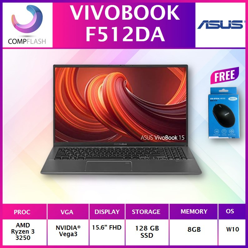 Asus Vivobook F512DA Ryzen 3 3250 8GB 128ssd Vega3 W10 15