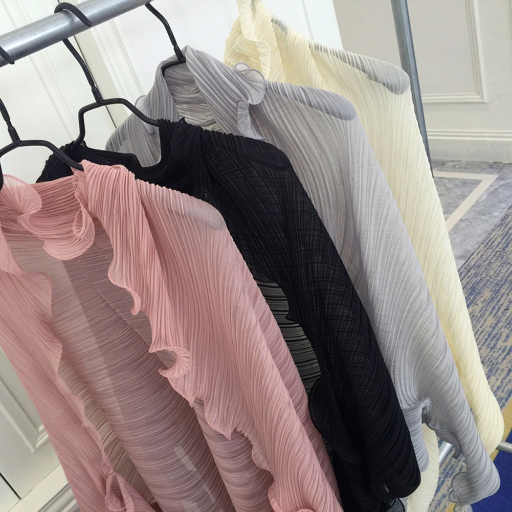 MODEL CARDIGAN KOREA TERBARU/ Aiaitop Cardigan Pantai Lengan Panjang Bahan Sifon Warna Polos untuk