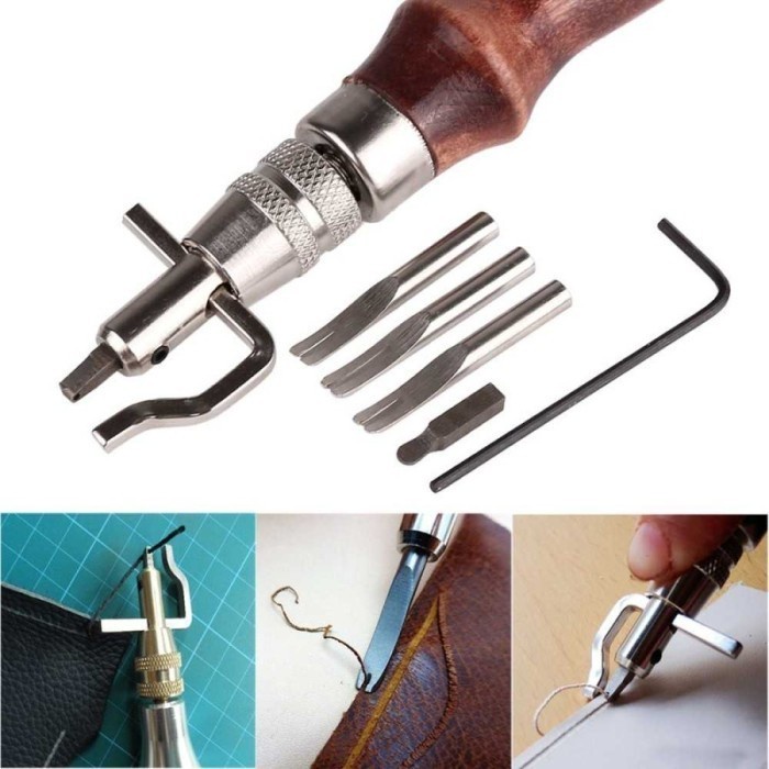 Peralatan Seni DIY Kulit sew Leather Craft Stitching Sewing Tool