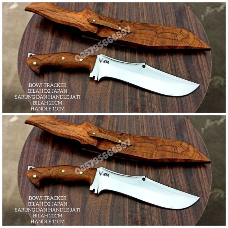 pisau bowi tracker outdor survival bushcraft d2 japan stell