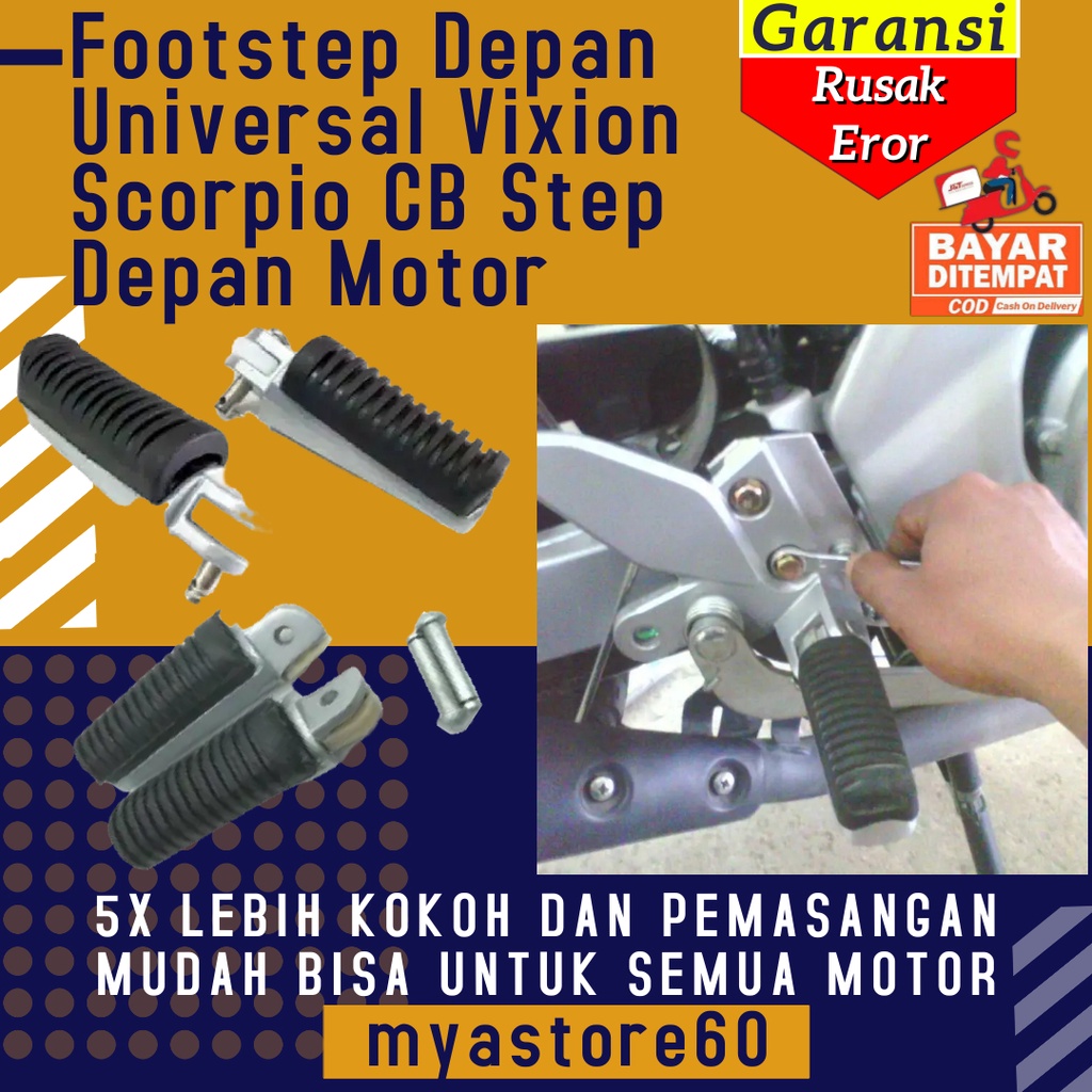 Footstep Foot Step Depan Vixion Scorpio CB Setepan Step Setep Depan Motor UNIVERSAL