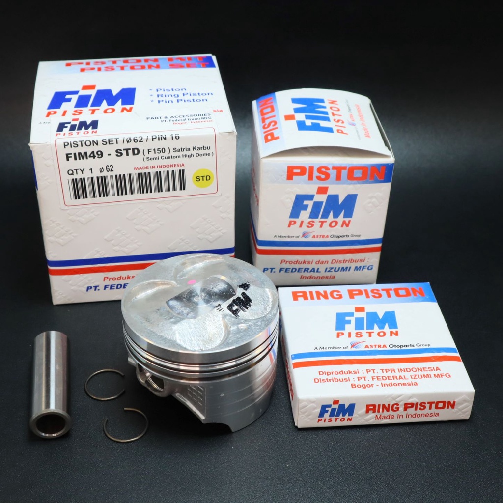 PISTON KIT atau SEHER KIT FIM49 SATRIA FU OS STD - 200 PIN 16 FIM - 50