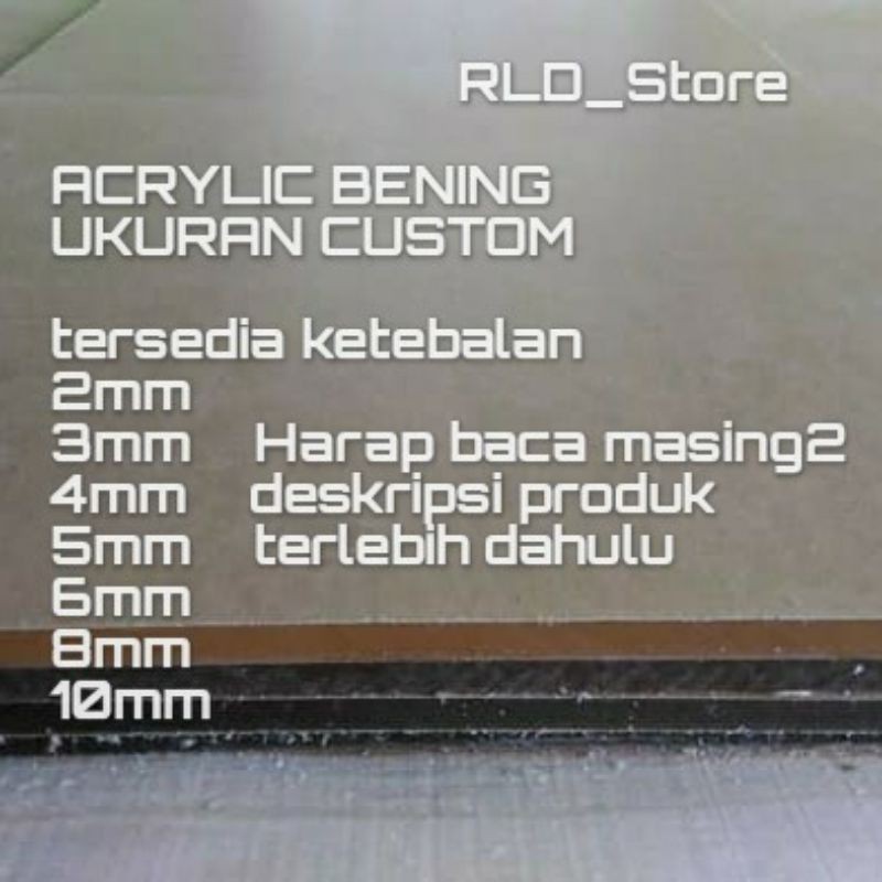 Akrilik Bening 5mm Lembaran Custom ( Acrylic Sheet )