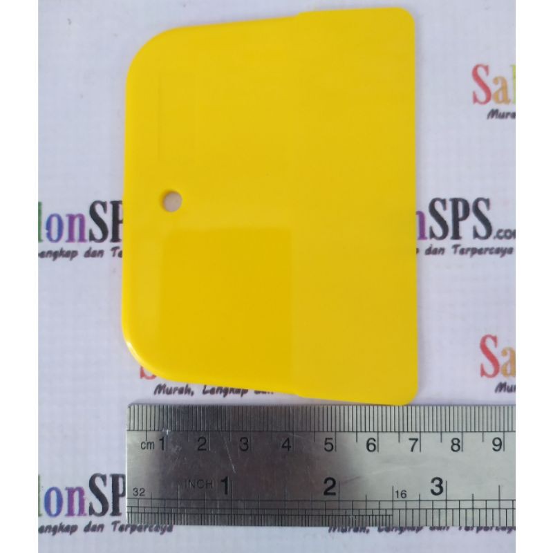 SCRAPPER KECIL KUNING PERSEGI ALAT PASANG STICKER KACA FILM