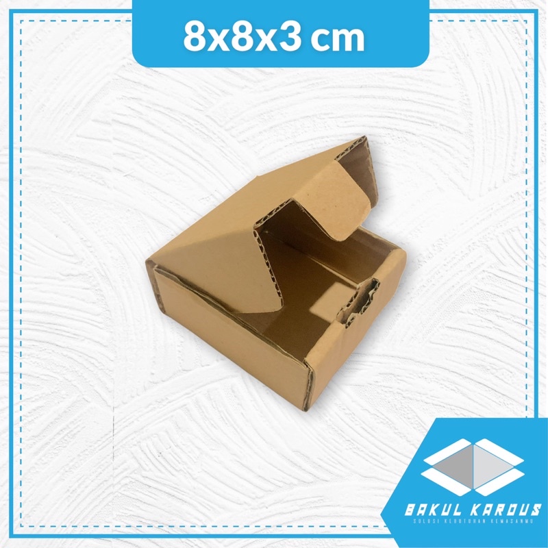 

kardus 8x8x3 cm karton | kardus polos | kardus jadi | online shop | souvenir | pizza | box | kardus baju | custom