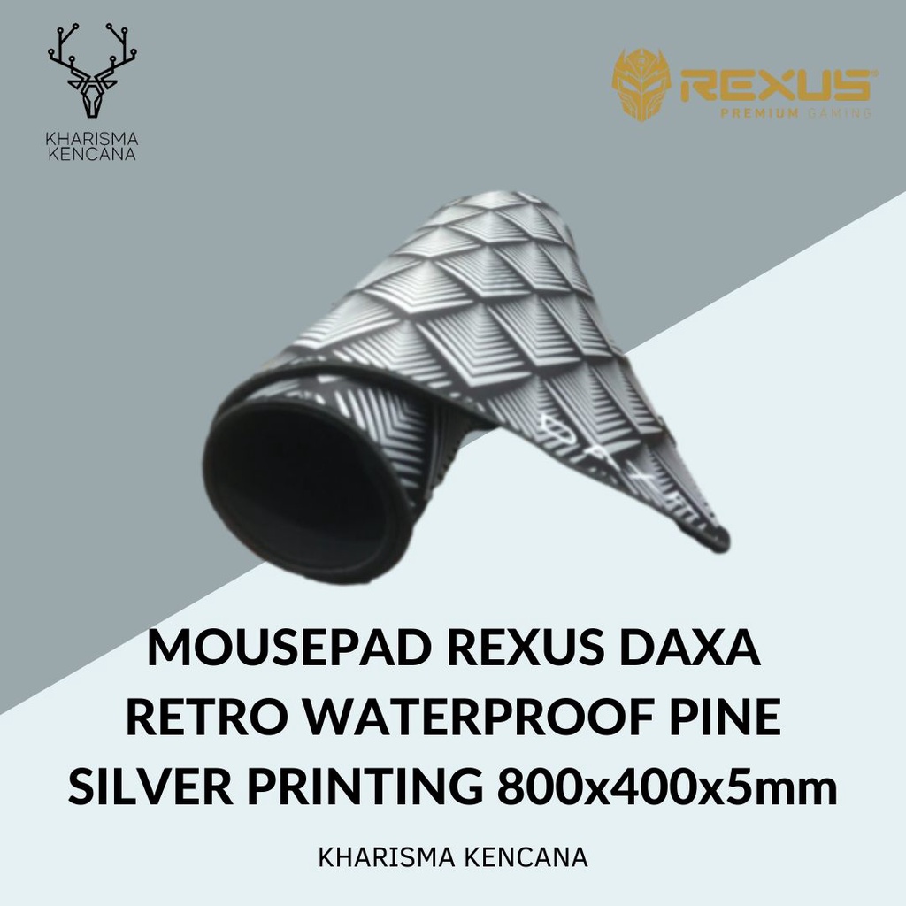 MOUSEPAD REXUS DAXA RETRO WATERPROOF PINE SILVER PRINTING 800x400x5mm