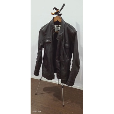 JAKET KULIT ASLI PRIA SIZE S-M PRELOVED