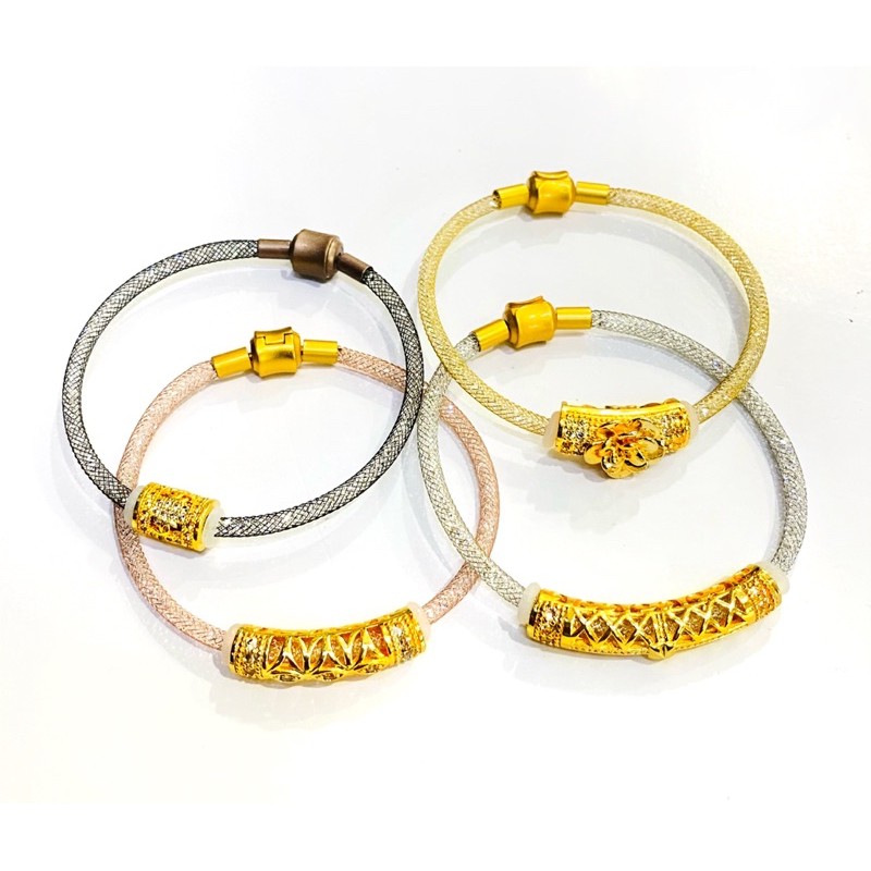 gelang tangan wanita //gelang gliter korean steal//gelang lapis emas //perhiasan//gelang