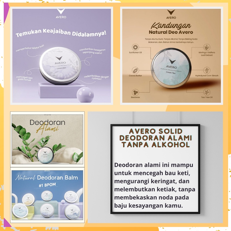 AVERO Solid Natural Balm [Deodorant Tanpa Alkohol]