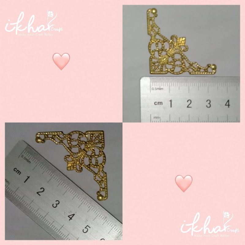 Charm hiasan sudut hiasan siku box hantaran seserahan mahar sudut kecil/Sudut Kecil Tipe A