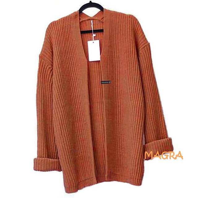 Cardigan Rajut Premium Lembut Magra all size fit to XL-Koral