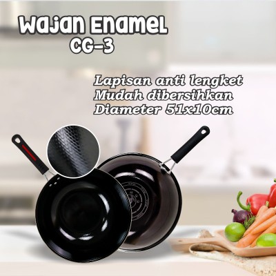 Wajan Cekung Anti Lengket Mudah Dibersihkan Wajan Super Besar  Muat Daging 10kg Gratis Bubble Wrap