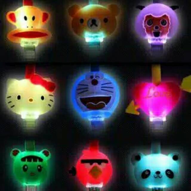 KABEL DATA LAMPU LED MOTIF KEPALA KARAKTER DISNEY-MICRO