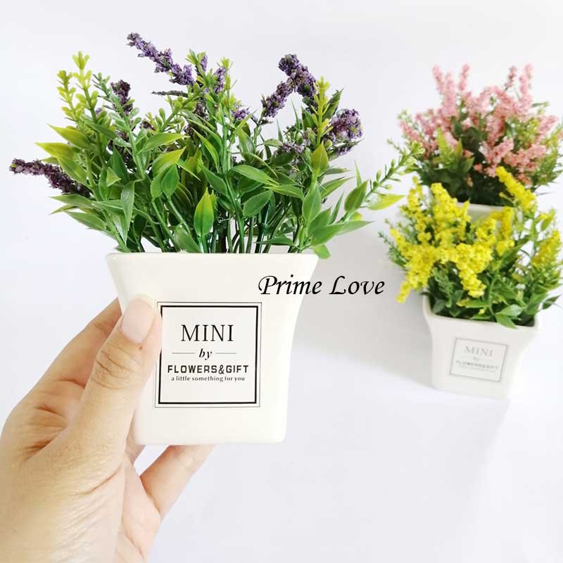 Tanaman Bunga  Lavender  Artificial Mini  Bunga  Hias Daun 