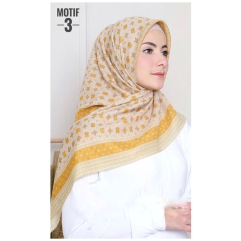 Hijab VOAL PREMIUM Motif Songket 3 Jilbab Segiempat Motif Laser Cut