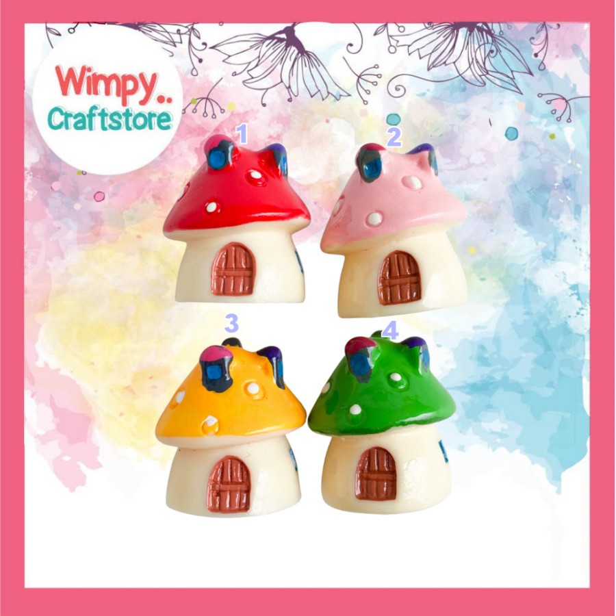 Miniature Rumah Jamur Hiasan Taman Kecil Dekorasi Diorama Aquascape 1