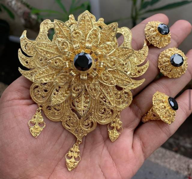 Set Bross Alpaka Bali [ Bross, anting, cincin]